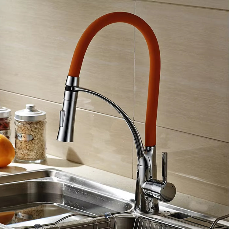 Kitchen Sink Flexible Faucet With Sprayer-Z1901O