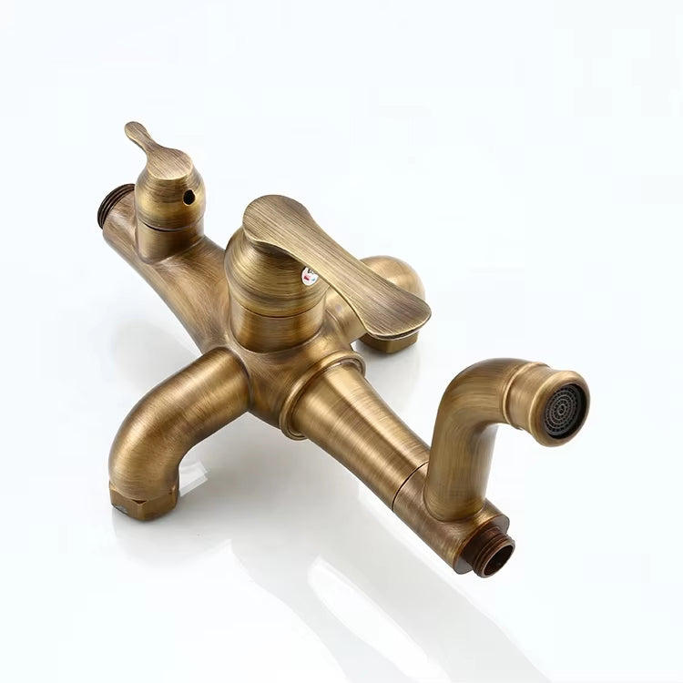 Antique Brass Wall Mount Bathroom Shower Set-Z7827