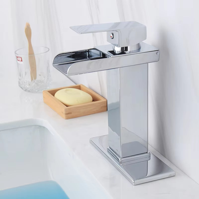 Bathroom Vanity Basin Waterfall Hot And Cold Water Faucet-7231