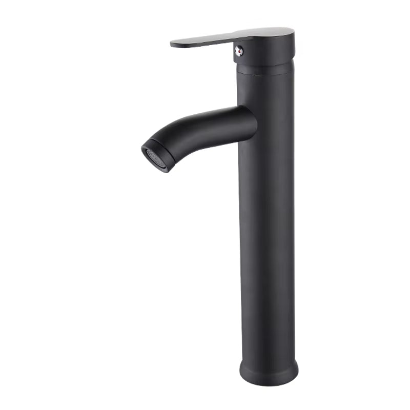 Black Simple Hot And Cold Basin Bathroom Wash Faucet-5013