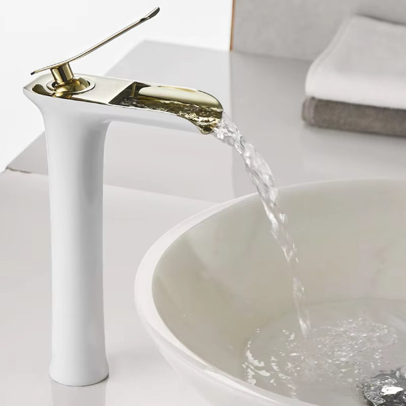 Luxury Waterfall Faucet For Bathroom High Basin-7287