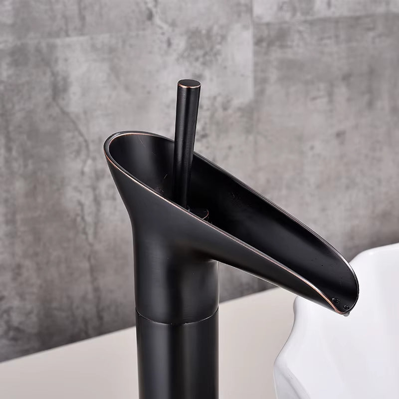 Bathroom Basin Unique Design Waterfall Hot And Cold Water Faucet-7069