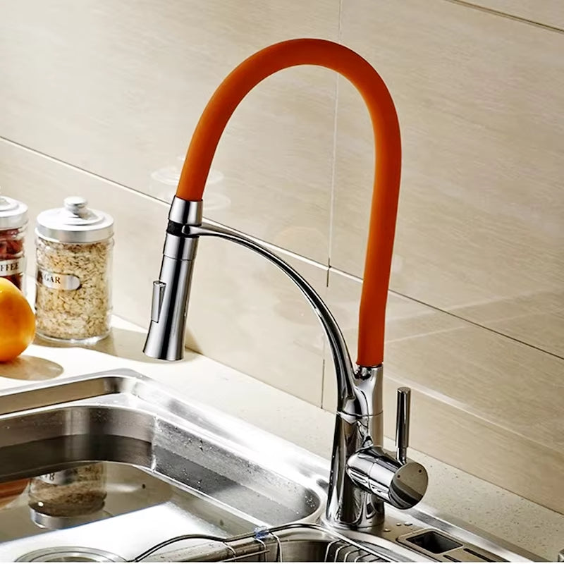 Kitchen Sink Flexible Faucet With Sprayer-Z1901O
