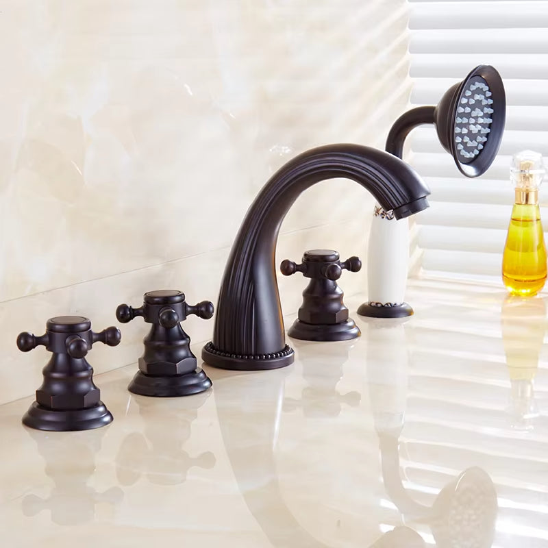 Kitchen Bathtub Faucet Hot And Cold Split Faucet 5-Piece Set With Handheld Shower-6705