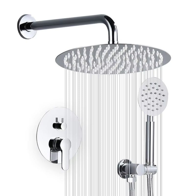 Wall Mounted Concealed Shower Faucet Set Large Shower Bathroom Overhead Shower Thermostatic Shower Set-6503