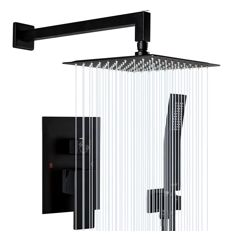 Shower Set Wall Mounted Bathroom Faucet In-Wall Rain Shower-6574