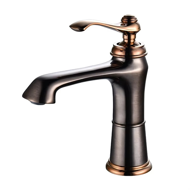 Antique Copper Finish Bathroom Vanity Sink Faucet-Z1726G