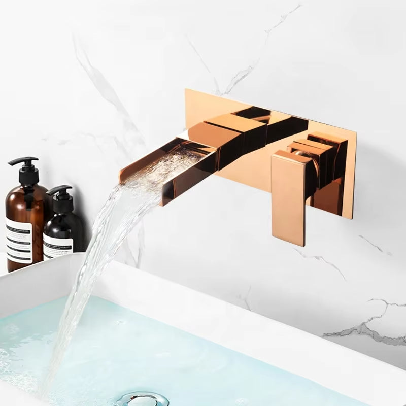 Wall Mounted Bathroom Basin Sink Waterfall Faucet-7301