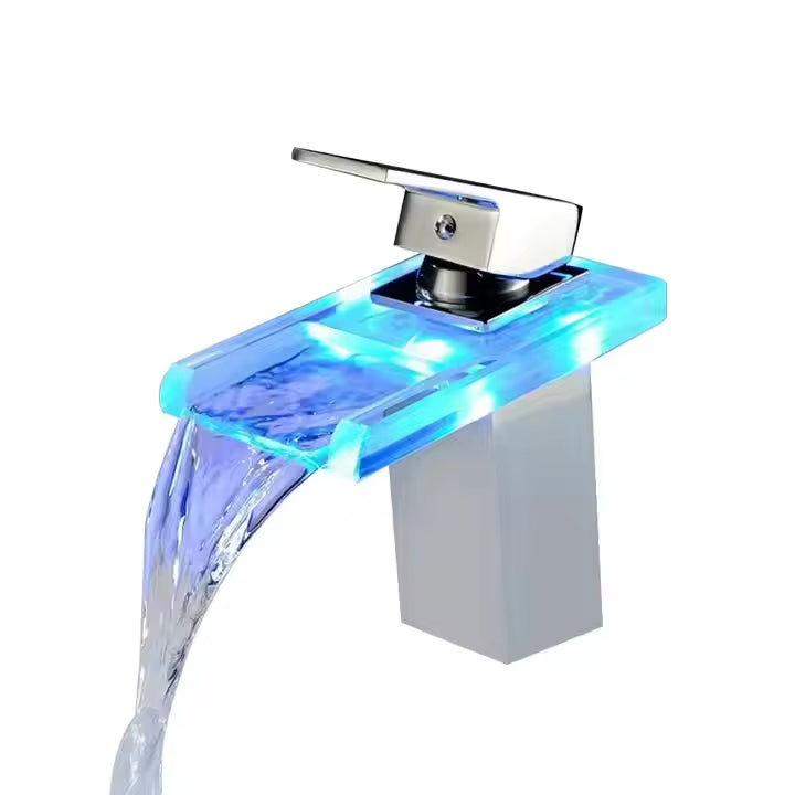 Bathroom Vanity Led Color Changing Glass Faucet-7265