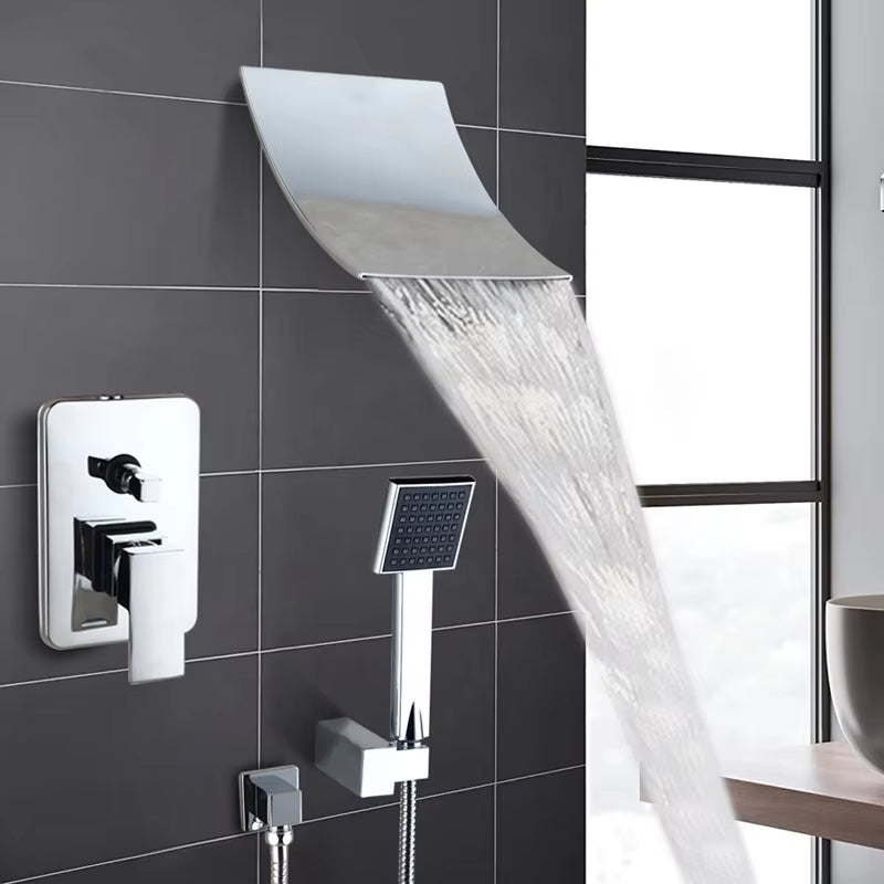 Hotel Home Wall Mounted Rainwater Waterfall Bathroom Shower Luxury Set-6269