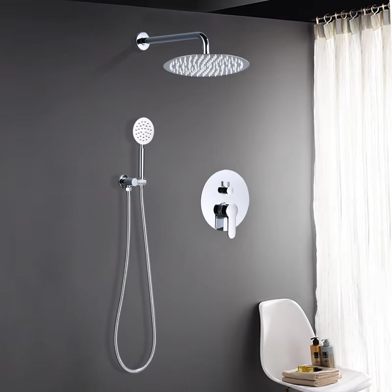 Wall Mounted Concealed Shower Faucet Set Large Shower Bathroom Overhead Shower Thermostatic Shower Set-6503