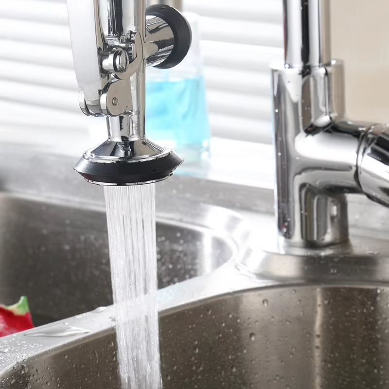 360 Degree Rotating Kitchen Countertop Double Spout Faucet-8347