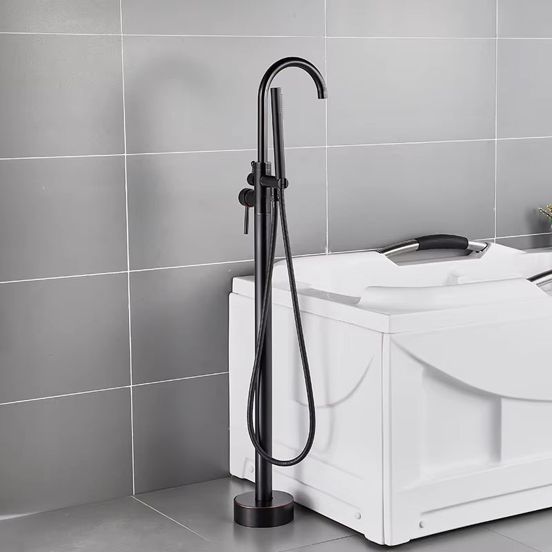 Floor Mounted Bathtub Shower Faucet Swivel Nozzle Hot And Cold Mixing Faucet-6710