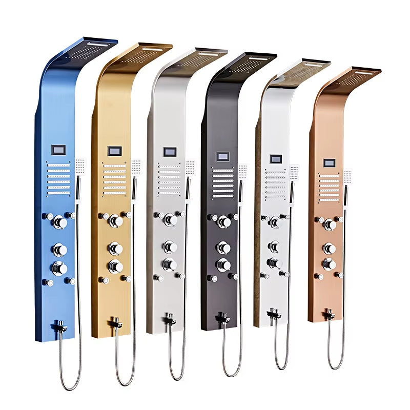 Shower Panel Intelligent Constant Temperature Rain Shower Set Wall Mounted Shower-6612