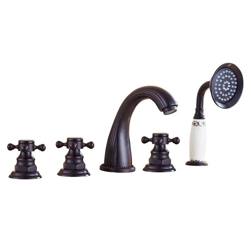 Kitchen Bathtub Faucet Hot And Cold Split Faucet 5-Piece Set With Handheld Shower-6705