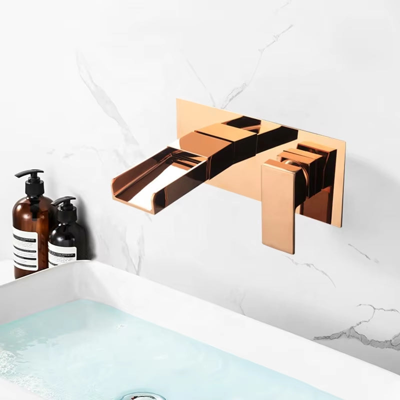 Wall Mounted Bathroom Basin Sink Waterfall Faucet-7301