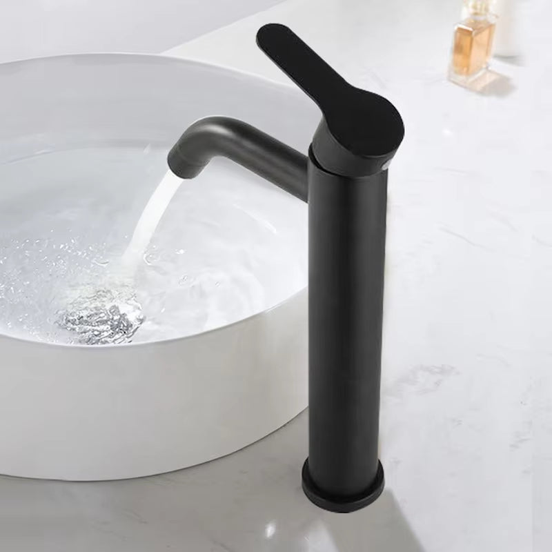 Black Hot And Cold Bathroom Faucet-5387