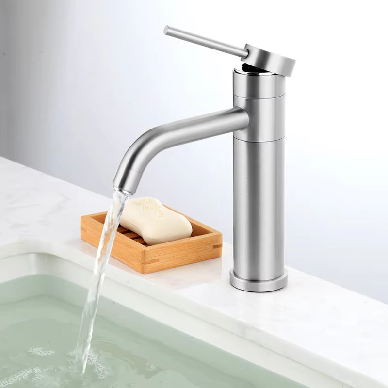Bathroom Vanity Luxury Simple Hot And Cold Stainless Steel Faucet-5895