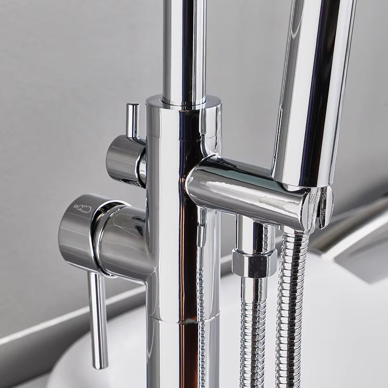 Floor Standing Bathroom Bathtub Faucet With Handheld Shower-6708