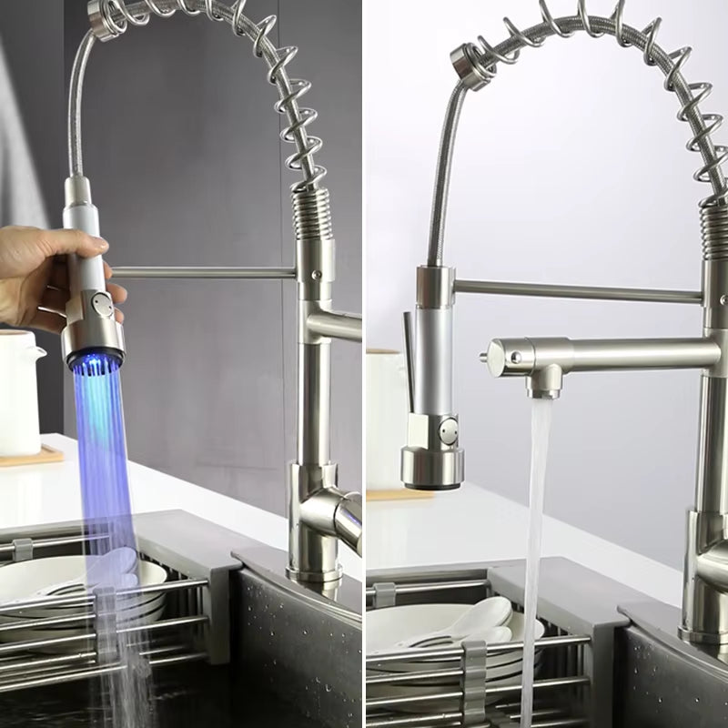 360 Degree Rotating Kitchen Led Multi-Color Luminous Faucet-8907