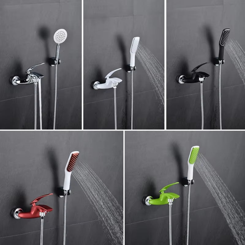 Wall Mounted Shower Faucet Kit Simple Rain Shower Faucet Hot And Cold Water Shower-6513