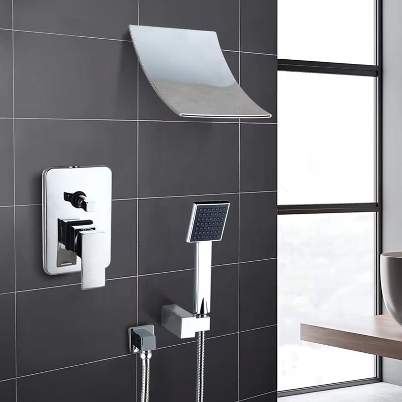 Hotel Home Wall Mounted Rainwater Waterfall Bathroom Shower Luxury Set-6269