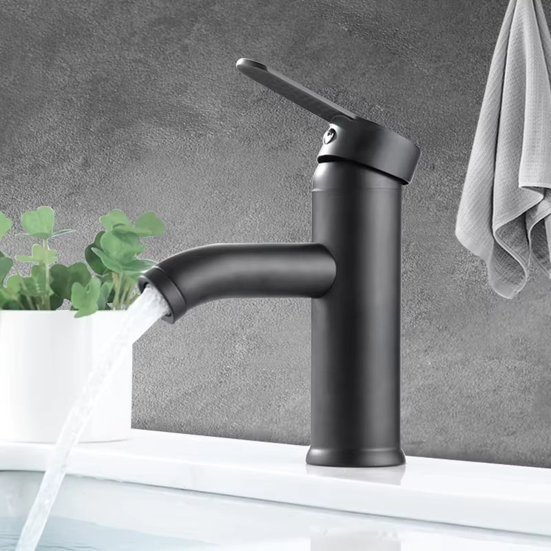 European Style Bathroom Hot And Cold Hand Wash Black Gold Faucet-5001