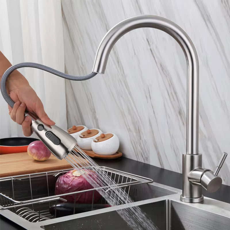 360 Degree Rotating Pull-Out Sink Faucet With Sprayer-8301