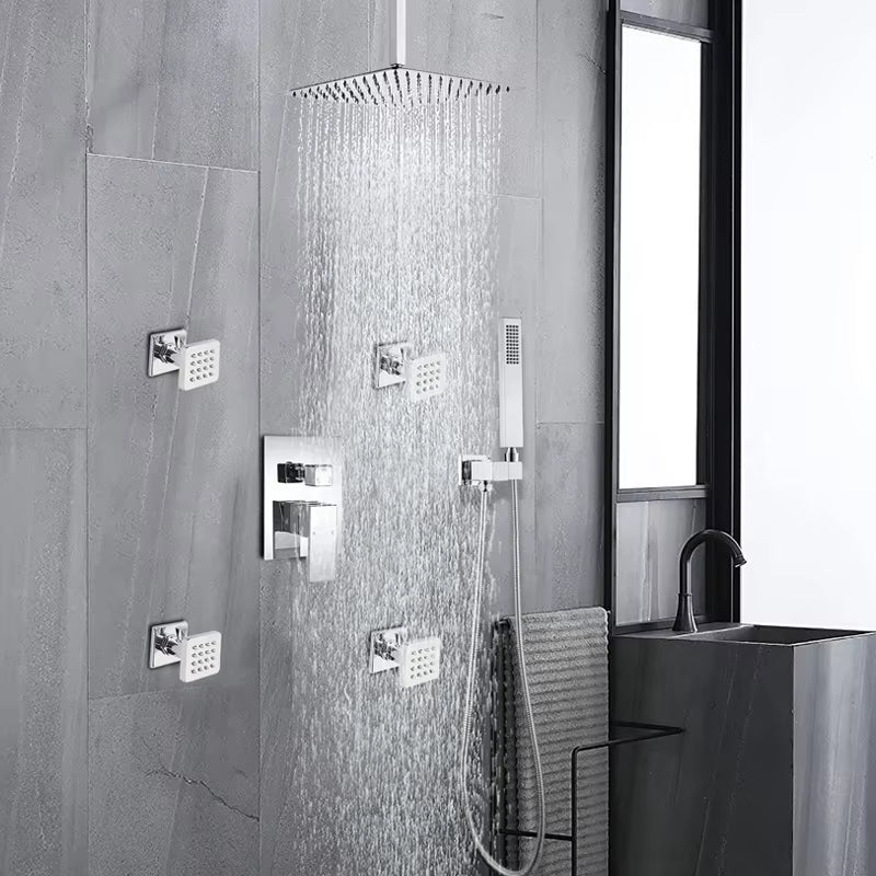 Shower Set Wall Mounted Bathroom Faucet Brass Set Rain Shower-6564