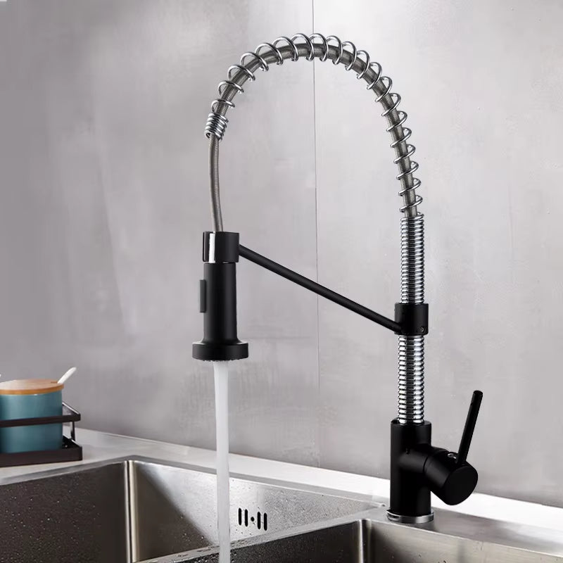 Spring-Type Single-Lever Pull-Out Kitchen Faucet-8538