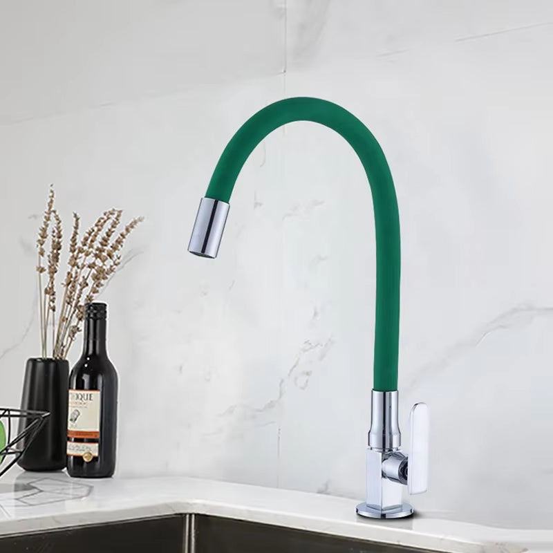 Kitchen Sink Countertop Soft Neck Flexible Swivel Faucet-8637