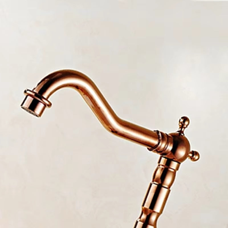 High Basin Countertop Mounted Double Handle Faucet-Z8231-1