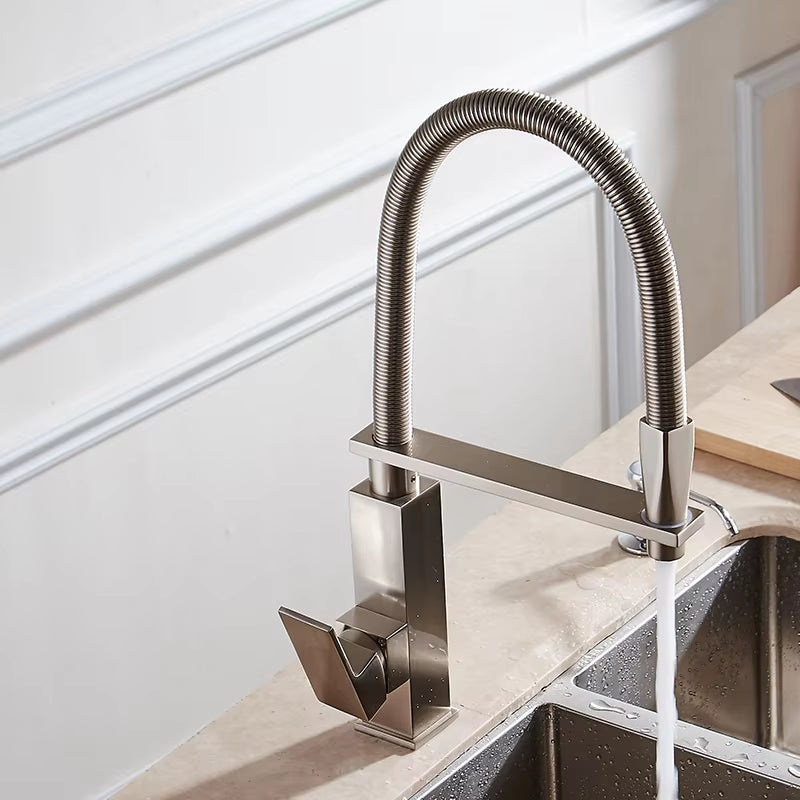 Kitchen Countertop Installation Of Flexible Faucet-8382