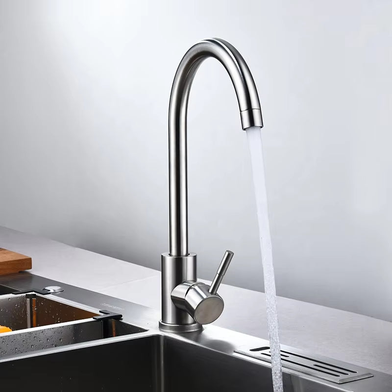 Thickened Stainless Steel Hot And Cold Faucet For Home Kitchen-5201