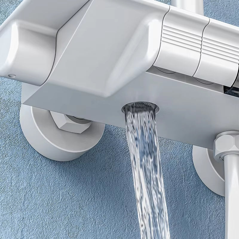 Wall Mounted Brass Piano Key Digital Temperature Display Luxury Shower Cubicle Shower-6067