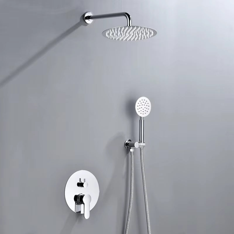 Wall Mounted Concealed Shower Faucet Set Large Shower Bathroom Overhead Shower Thermostatic Shower Set-6503