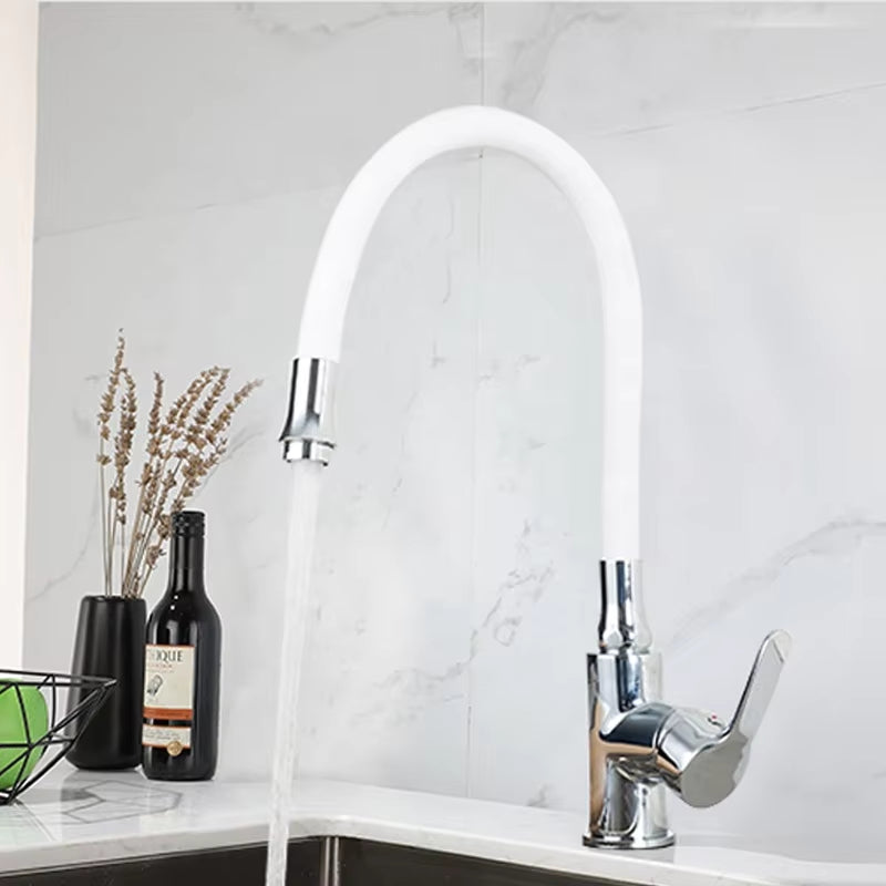 Flexible Kitchen Countertop Mounted Brass Faucet-8416B