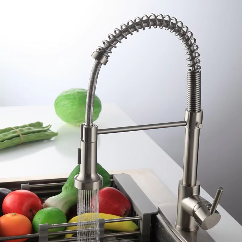 Spring-Loaded Pull-Out Sprayer Kitchen Faucet-8405