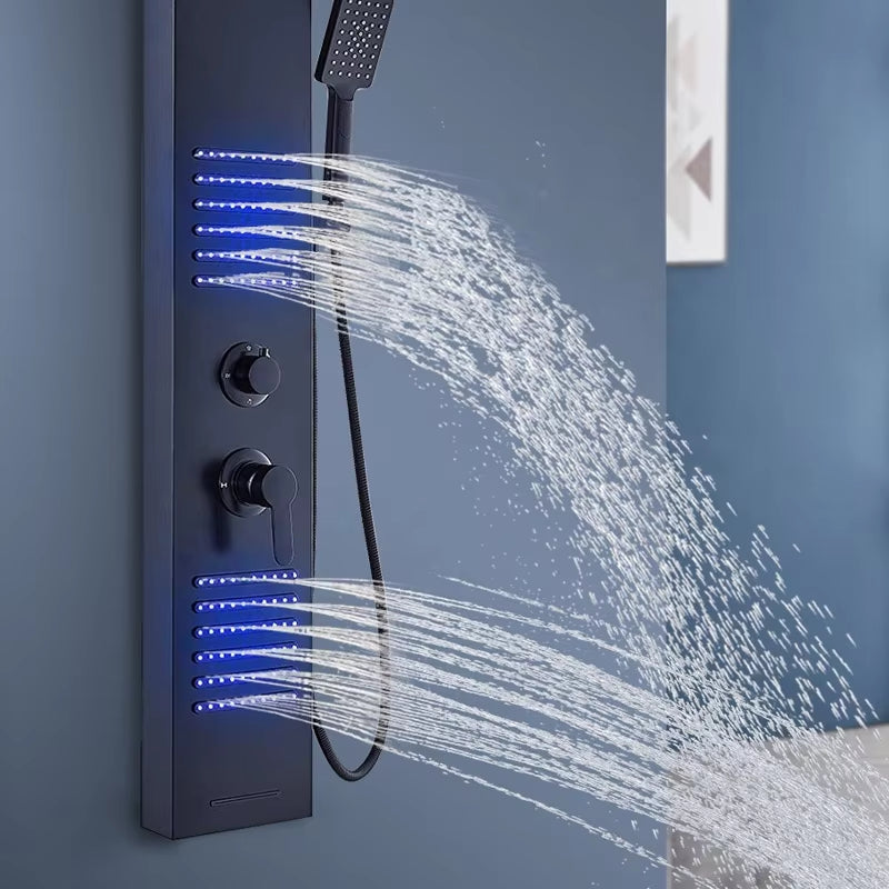 Shower Screen Column Set Tower Led Wall Mounted Stainless Steel Shower Column-6661MB