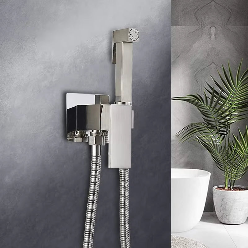 Black Bathroom Bidet Cleaning Floor Toilet Universal Faucet Spray Gun-6051MB