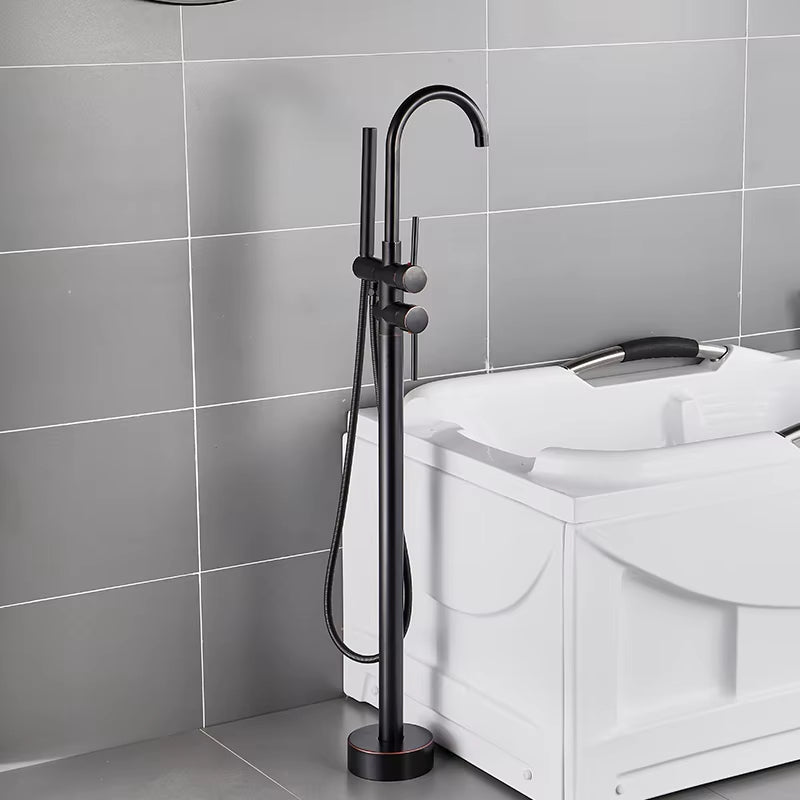 Floor Mounted Bathtub Shower Faucet Swivel Nozzle Hot And Cold Mixing Faucet-6710