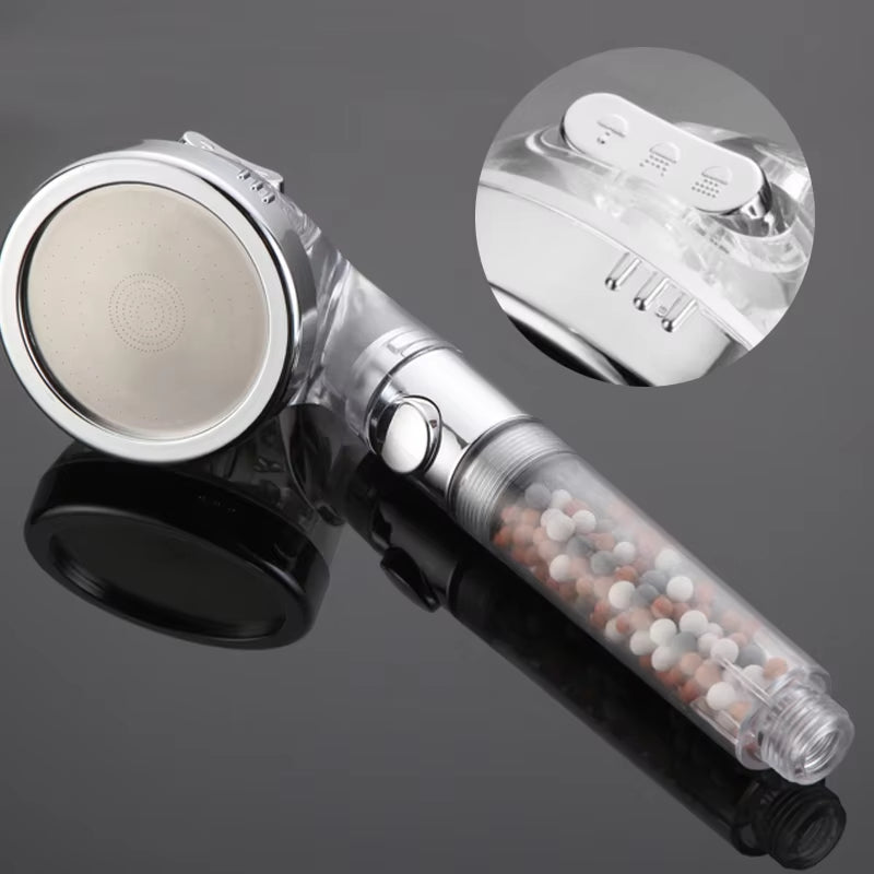 Self-Contained Filter, Pressure-Boosting And Adjustable Jet Shower Head-5536