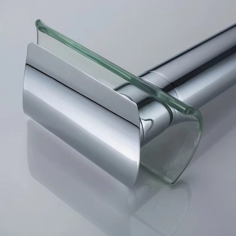 Bathroom Basin Glass Waterfall Hot And Cold Faucet-7262