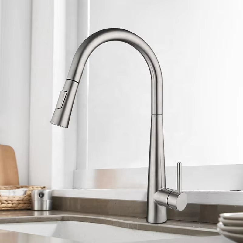 Pull Out Sprayer Stainless Steel Kitchen Sink Faucet-8633MB