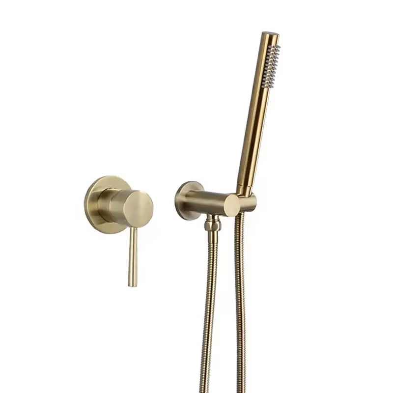 Wall Mounted Luxury Black Cylindrical Shower Head-6049MB