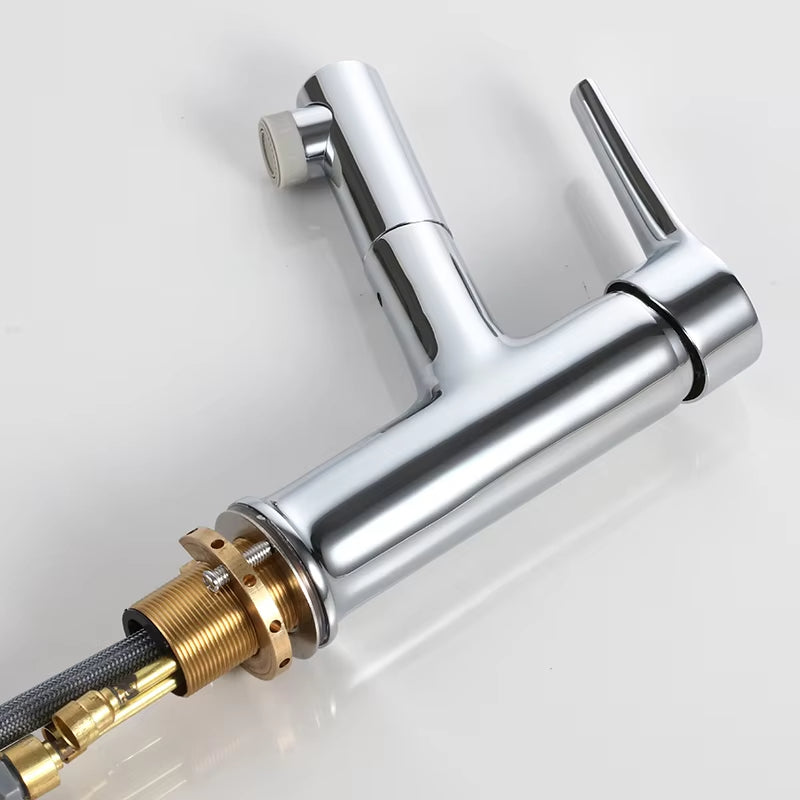 Pull-Out Bathroom Basin Sink Faucet-7507