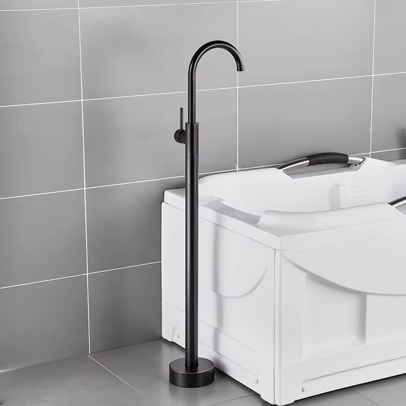 Floor Mounted Bathtub Shower Faucet Swivel Nozzle Hot And Cold Mixing Faucet-6710