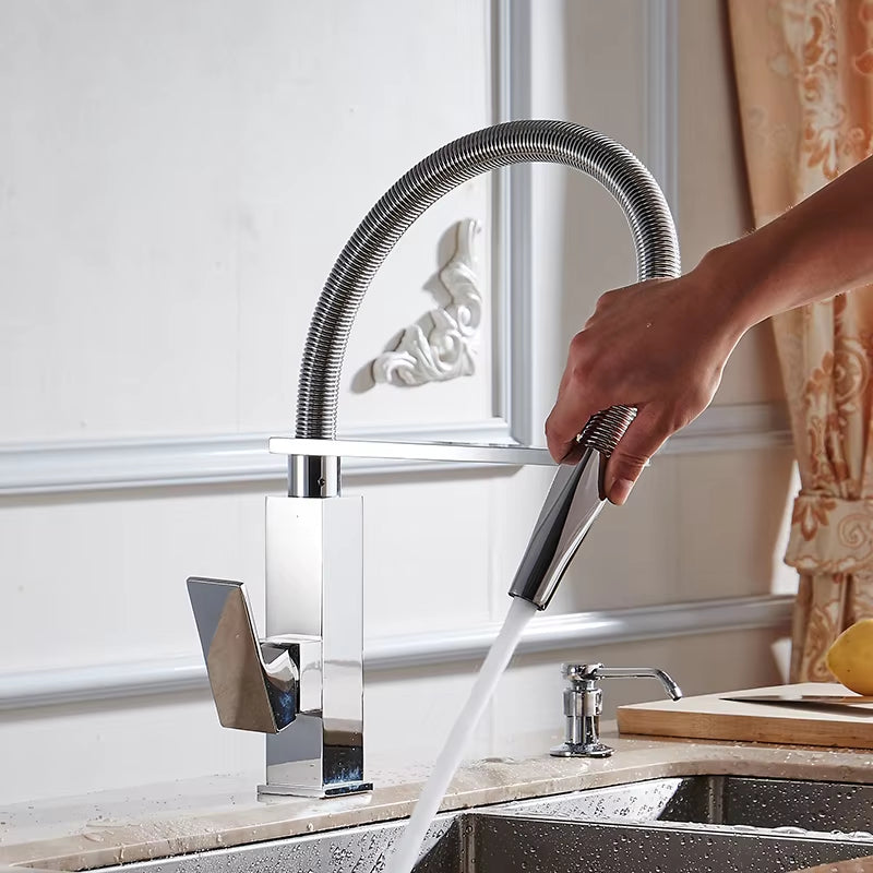Kitchen Countertop Installation Of Flexible Faucet-8382