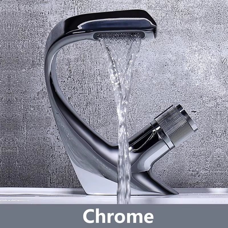 Luxury Bathroom Sink Unique Shape Waterfall Faucet-7447