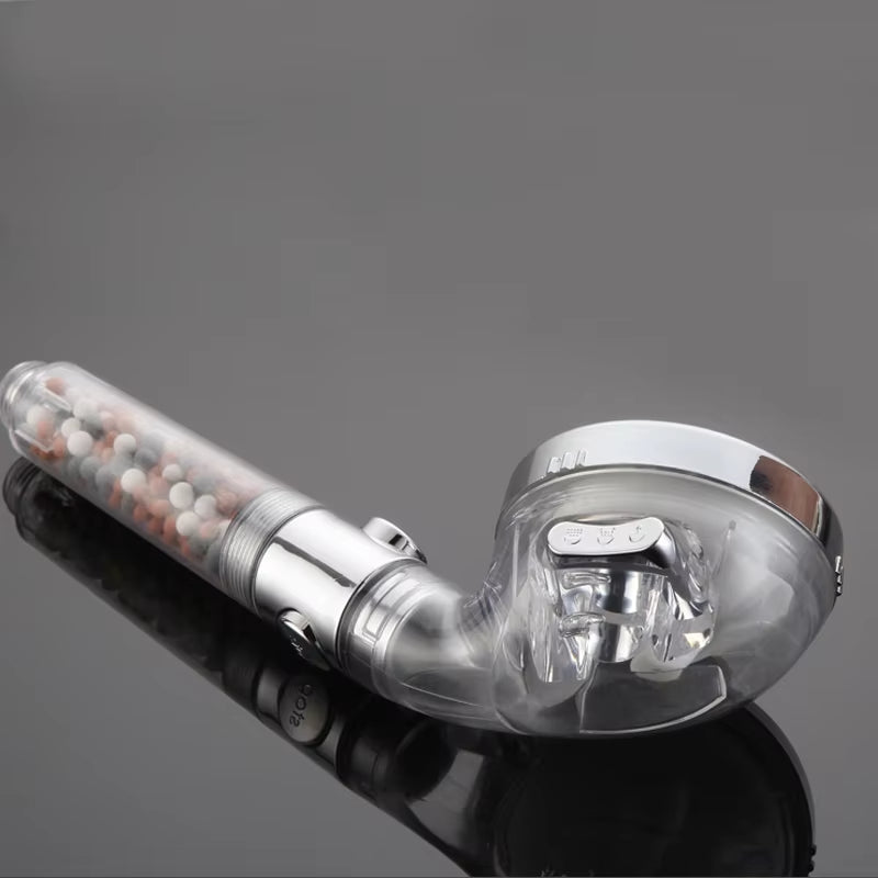 Self-Contained Filter, Pressure-Boosting And Adjustable Jet Shower Head-5536